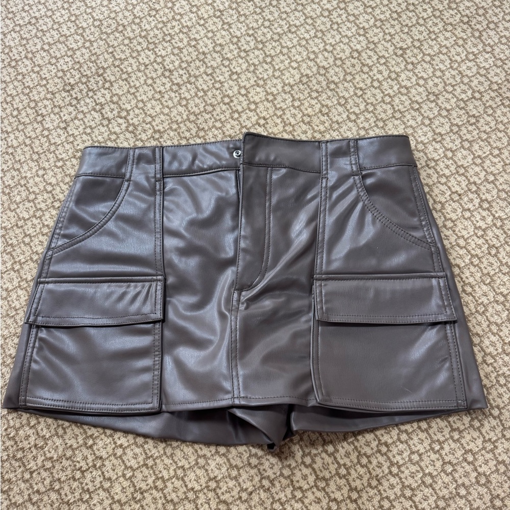 Zara Leather Skirt Size M